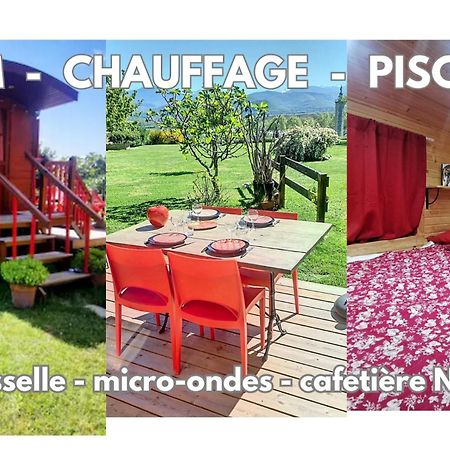 La Roulotte Du Cagire - 4 Pers - Pyrenees Guest House Villeneuve-de-Riviere Bagian luar foto